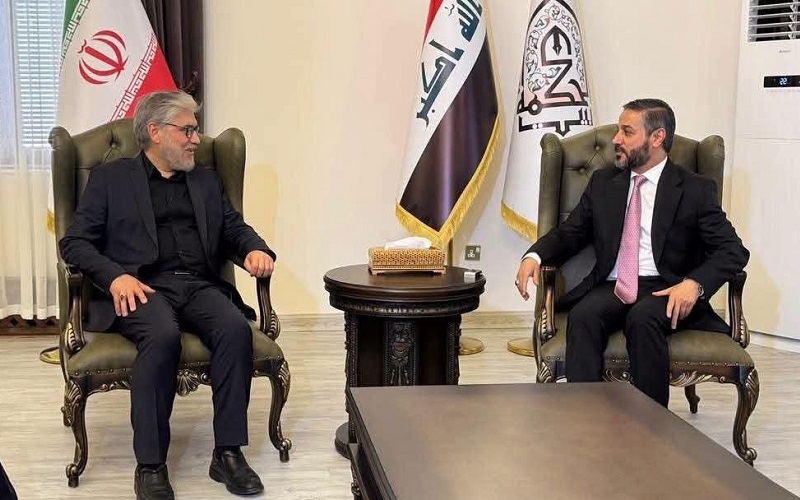 رئيس مجلس أمناء بيت الحكمة العراقي نعيم العبودي يستقبل وزير العلوم الإيراني حسين سيمائي صراف