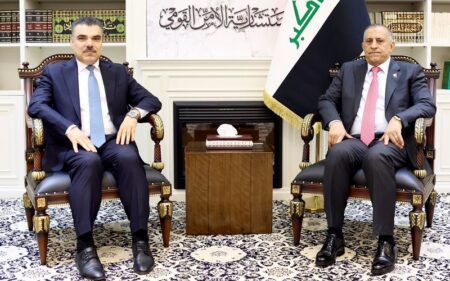 مستشار الأمن القومي العراقي قاسم العبودي يستقبل رئيس ممثلية إقليم كوردستان في بغداد فارس عيسى