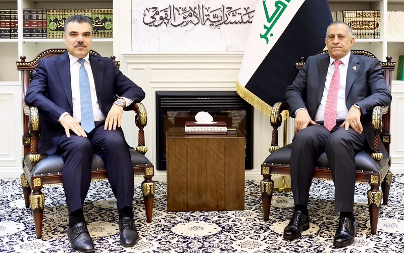 مستشار الأمن القومي العراقي قاسم العبودي يستقبل رئيس ممثلية إقليم كوردستان في بغداد فارس عيسى
