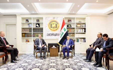مستشار الأمن القومي العراقي قاسم العبودي يستقبل القائم بالأعمال وكالة في بعثة الاتحاد الأوروبي ببغداد آدام يانسن