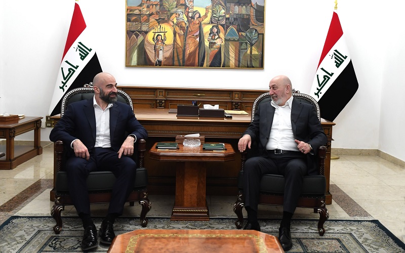 الرئيس العراقي نزار آميدي يستقبل رئيس الاتحاد الوطني الكوردستاني بافل طالباني