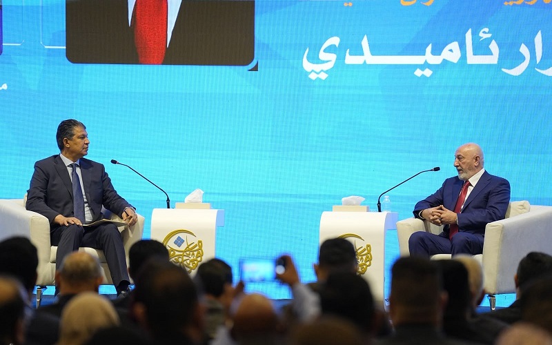 الرئيس العراقي نزار آميدي في جلسة حوارية خلال مؤتمر حوار بغداد الثامن