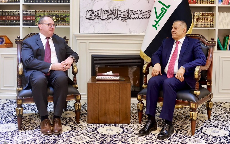 مستشار الأمن القومي العراقي قاسم العبودي يستقبل القائم بأعمال السفارة الأمريكية في بغداد جوشوا هاريس