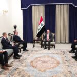 الرئيس العراقي نزار آميدي يستقبل القائم بأعمال السفارة الأمريكية في بغداد جوشوا هاريس