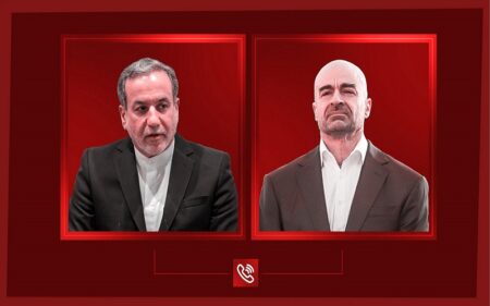 رئيس الاتحاد الوطني الكوردستاني بافل طالباني، ووزير الخارجية الإيراني عباس عراقجي