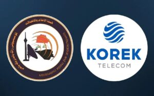 شعار شركة كورك تيليكوم وهيئة الإعلام والاتصالات العراقية