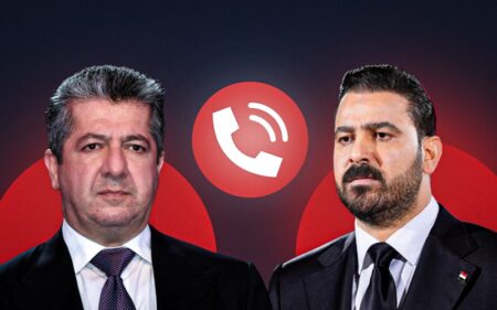 اتصال هاتفي بين رئيس الوزراء العراقي علي فالح الزيدي، ورئيس وزراء إقليم كوردستان مسرور بارزاني