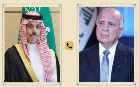 اتصال هاتفي بين وزير الخارجية العراقي فؤاد حسين ونظيره السعودي فيصل بن فرحان