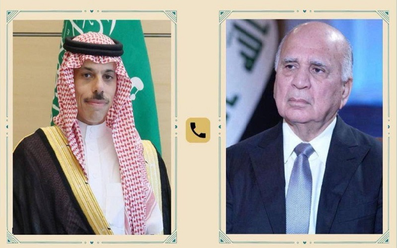اتصال هاتفي بين وزير الخارجية العراقي فؤاد حسين ونظيره السعودي فيصل بن فرحان