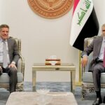وزير المالية العراقي فالح ساري يستقبل القائم بالأعمال الأمريكي في بغداد ستيفن فاغن