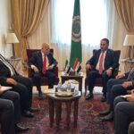 لقاء يجمع وزير التجارة العراقي مصطفى نزار العاني ووزير الاقتصاد والصناعة السوري محمد نضال الشعار
