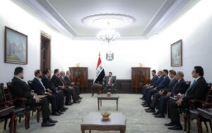 رئيس الوزراء العراقي علي فالح الزيدي يستقبل رئيس وأعضاء كتلة أبشر يا عراق في مجلس النواب