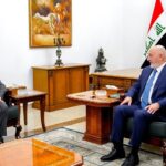 الرئيس العراقي نزار آميدي يستقبل للقائم بأعمال السفارة الأمريكية في بغداد ستيفن فاجين