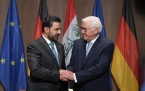 الرئيس الألماني فرانك فالتر شتاينماير يستقبل في العاصمة برلين رئيس الوزراء العراقي علي فالح الزيدي