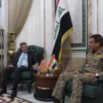 رئيس أركان الجيش العراقي الفريق أول الركن عبد الأمير رشيد يار الله يستقبل القائم بأعمال السفارة الأمريكية في بغداد ستيفن فاغن