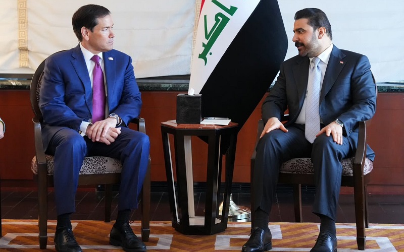 رئيس الوزراء العراقي علي فالح الزيدي يستقبل وزير الخارجية الأمريكي ماركو روبيو