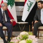 رئيس الوزراء العراقي علي فالح الزيدي يستقبل نظيره اللبناني نواف سلام