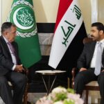 رئيس الوزراء العراقي علي فالح الزيدي يستقبل الأمين العام لجامعة الدول العربية نبيل فهمي