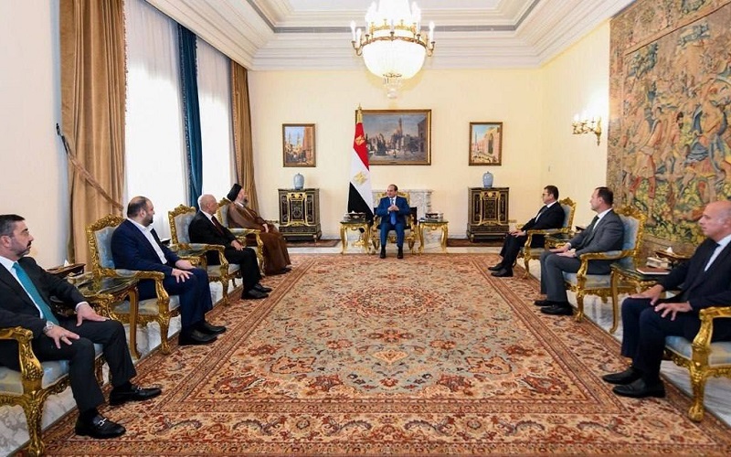 رئيس تحالف قوى الدولة الوطنية السيد عمار الحكيم يلتقي الرئيس المصري عبد الفتاح السيسي