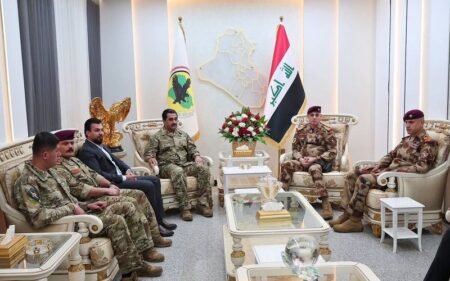 رئيس جهاز مكافحة الإرهاب العراقي الفريق الركن زيد حوشي الموسوي يستقبل المدير العام لمكافحة الإرهاب في إقليم كوردستان وهاب حلبجي