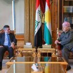 رئيس الحزب الديمقراطي الكوردستاني مسعود بارزاني يستقبل القائم بأعمال السفارة الأمريكية في بغداد ستيفن فاغن