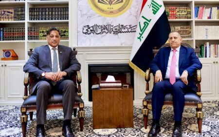 مستشار الأمن القومي العراقي قاسم العبودي يستقبل مدير برنامج الأمم المتحدة الإنمائي في العراق تيتون ميترا