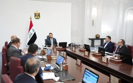 جلسة مجلس الوزراء العراقي برئاسة رئيس الوزراء علي فالح الزيدي