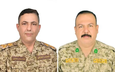 نائب الضابط معتز شهيد عباس والعميد آهات ياسر خضير حسين