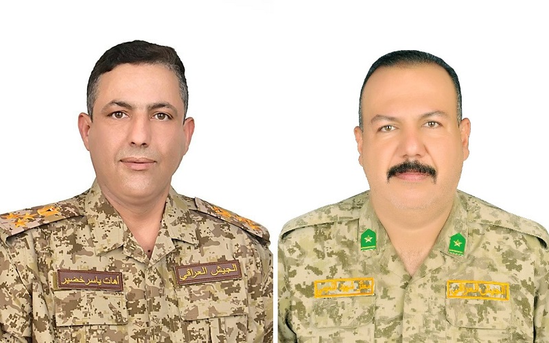 نائب الضابط معتز شهيد عباس والعميد آهات ياسر خضير حسين