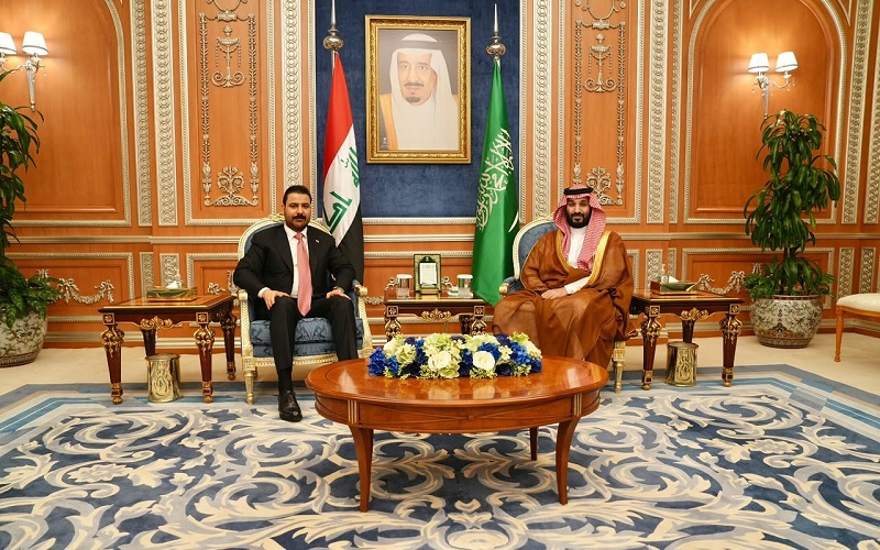 ولي العهد السعودي الأمير محمد بن سلمان يستقبل رئيس الوزراء العراقي علي فالح الزيدي