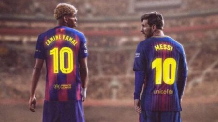 مێسی و لامین یامال