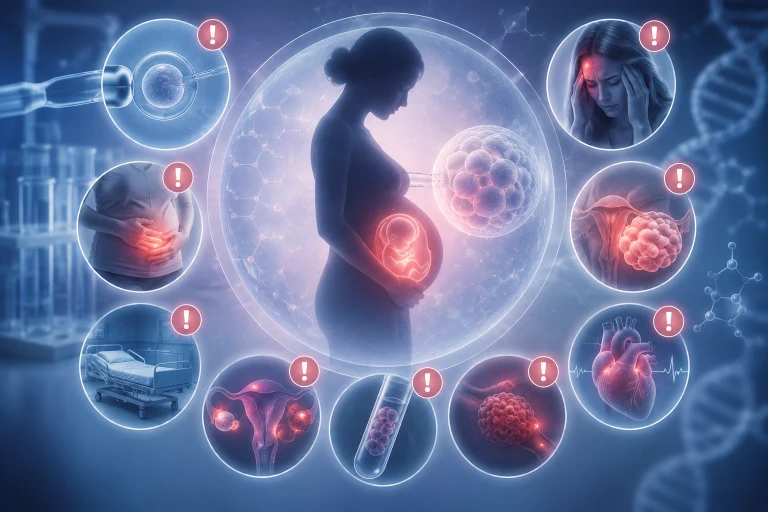 کاریگەری لاوەکی و مەترسییە ئەگەرییەکانی IVF